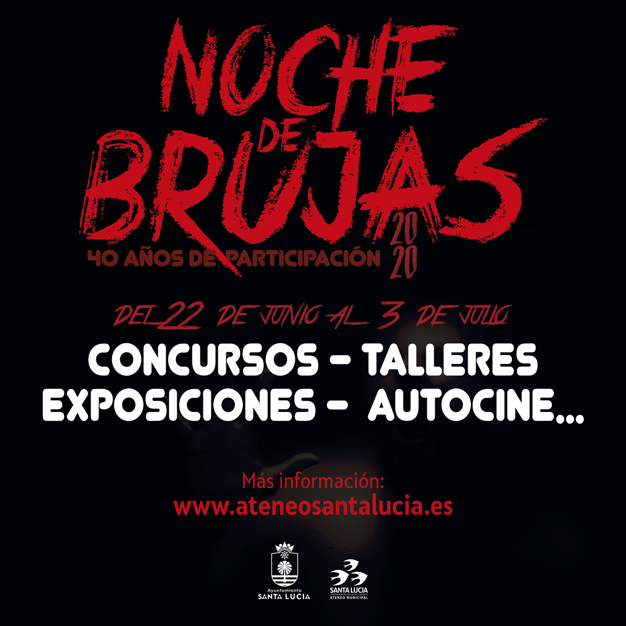 Santa Lucía celebra la Noche de Brujas con una exposición, talleres y la proyección de películas de  terror para verlas desde el coche